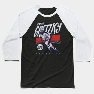 Wayne Gretzky Edmonton Grunge Baseball T-Shirt